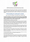 Research paper thumbnail of Pre-breeding for small grain cereals