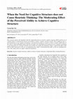 Research paper thumbnail of Cause Heuristic Thinking: The Moderating Effect of the Perceived Ability to Achieve Cognitive Structure