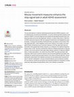 Research paper thumbnail of Mouse movement measures enhance the stop-signal task in adult ADHD assessment