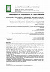 Research paper thumbnail of Case Report on Hypertension in Elderly Patients