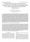 Research paper thumbnail of Design and Analysis of Wireless Network with Wireless Distribution System using Multi-Factor Authentication-based User Authentication