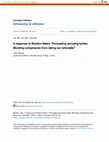 Research paper thumbnail of A response to Sheldon Wein’s “Persuading annoying turtles: Blocking conspiracies from taking our rationality”