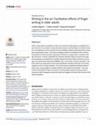 Research paper thumbnail of Writing in the air: Facilitative effects of finger writing in older adults