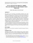 Research paper thumbnail of Lean and Sustainability: Three Pillar Thinking in the Production Process