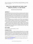 Research paper thumbnail of Practical Benefits of Using Takt Time Planning: A Case Study