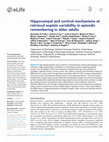 Research paper thumbnail of Hippocampal and cortical mechanisms at retrieval explain variability in episodic remembering in older adults