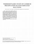 Research paper thumbnail of Estudio termodinámico de la precipitación de cadmio de soluciones contaminadas