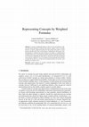 Research paper thumbnail of Representing Concepts by Weighted Formulas