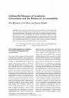 Research paper thumbnail of Getting the Measure of Academia: Universities and the Politics of Accountability