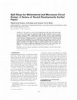 Research paper thumbnail of Split rings for metamaterial and microwave circuit design: A review of recent developments (Invited paper)