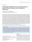 Research paper thumbnail of Neuropeptide Modulation Increases Dendritic Electrical Spread to Restore Neuronal Activity Disrupted by Temperature