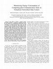 Research paper thumbnail of Minimizing computing-plus-communication energy consumptions in virtualized networked data centers