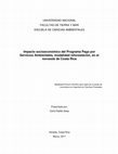 Research paper thumbnail of Impacto socioeconómico del Programa Pago por Servicios Ambientales, modalidad reforestación, en el noroeste de Costa Rica