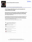 Research paper thumbnail of From Responsible Research and Innovation to responsibility by design