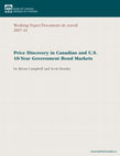 Research paper thumbnail of Price Discovery in Canadian and U.S. 10-Year Government Bond Markets