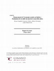 Research paper thumbnail of Financement de l'économie sociale au Québec: Estimation de la taille du marché & nouvelles idées