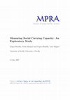 Research paper thumbnail of Measuring Social Carrying Capacity: An Exploratory Study