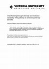 Research paper thumbnail of Transforming through diversity and inclusion capability: The pathway to achieving diversity benefits