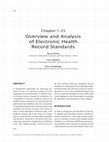 Research paper thumbnail of Overview and analysis of electronic health record standards