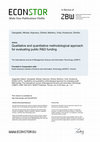 Research paper thumbnail of Qualitative and quantitative methodological approach for evaluating public R&D funding