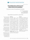 Research paper thumbnail of El sentido de la cultura en el desarrollo de los pueblos