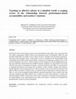 Research paper thumbnail of Teaching as affective labour in a datafied world: a scoping review of the relationship between performance-based accountability and teachers' emotions