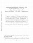 Research paper thumbnail of Randomized and Balanced Allocation of Units into Treatment Groups Using the Finite Selection Model for R