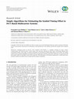 Research paper thumbnail of Simple Algorithms for Estimating the Symbol Timing Offset in DCT-Based Multicarrier Systems