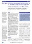 Research paper thumbnail of Effects of the falls and fractures clinic as an integrated multidisciplinary model of care in Australia: a pre–post study