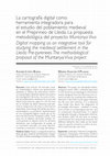 Research paper thumbnail of La cartografía digital como herramienta dinámica e integrativa para el estudio del poblamiento medieval. La propuesta metodológica del proyecto «Muntanya Viva»