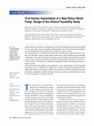 Research paper thumbnail of First human implantation of a new rotary blood pump: design of the clinical feasibility study