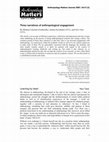 Research paper thumbnail of Three narratives of anthropological engagement