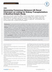 Research paper thumbnail of Assessing Consensus Between UK Renal Clinicians on Listing for Kidney Transplantation: A Modified Delphi Study