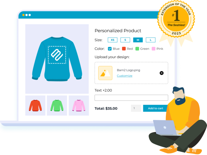 WooCommerce Product Options with live preview plugin