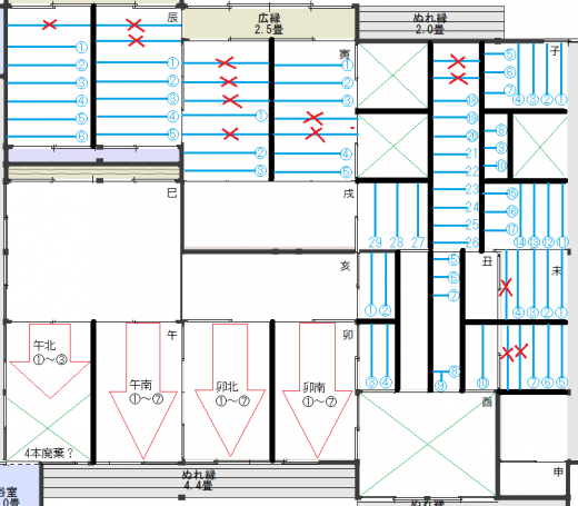 平面図（根太番付け）