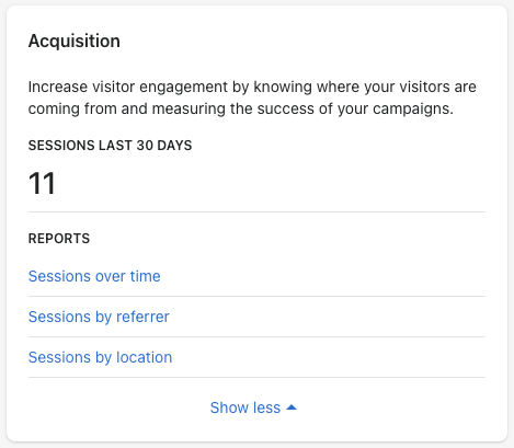 Shopify Acquisition Reports