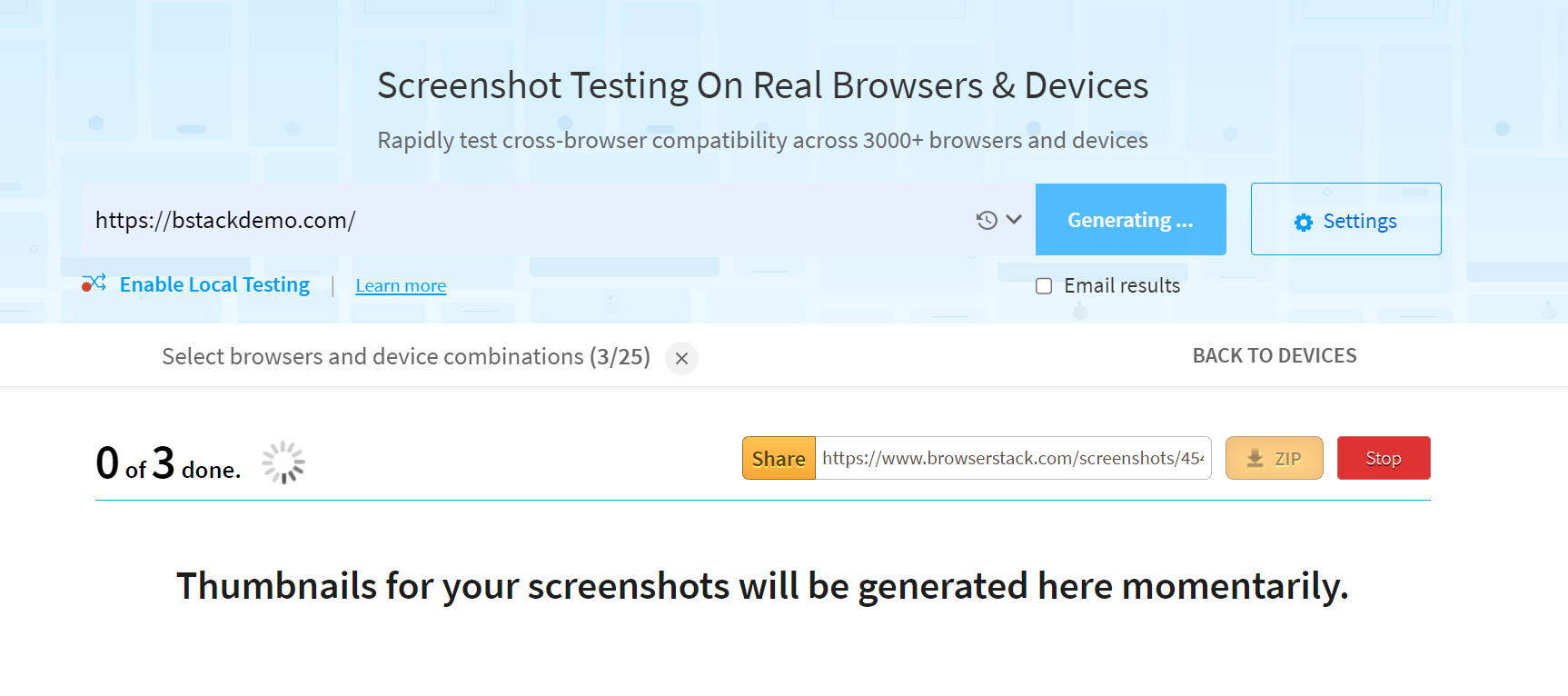 Generate Screenshots Generate Screenshots