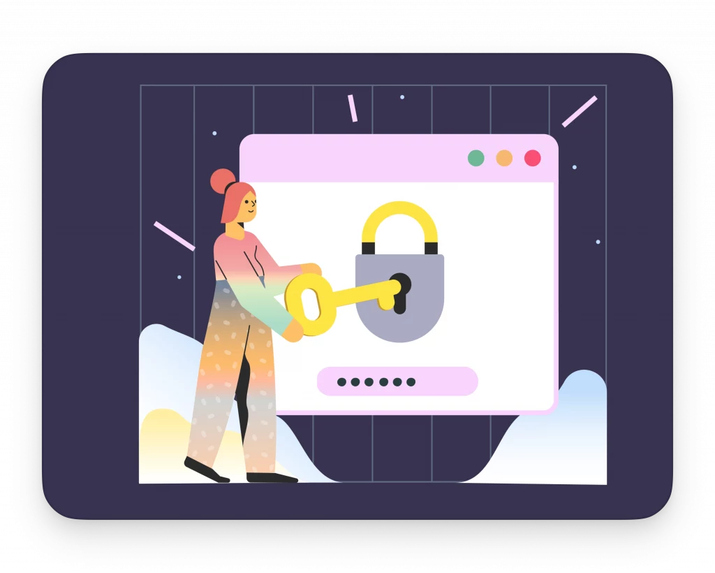 Password protection illustration