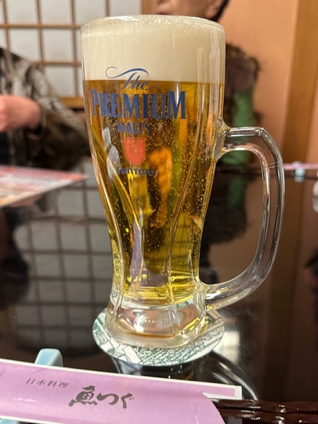 生ビール・ジョッキ(680円)