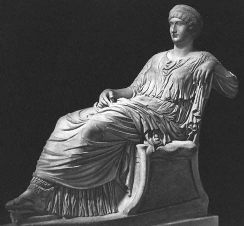 Marble statue of Vipsania Agrippina, from the 2nd century ad.