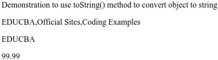 toString() method