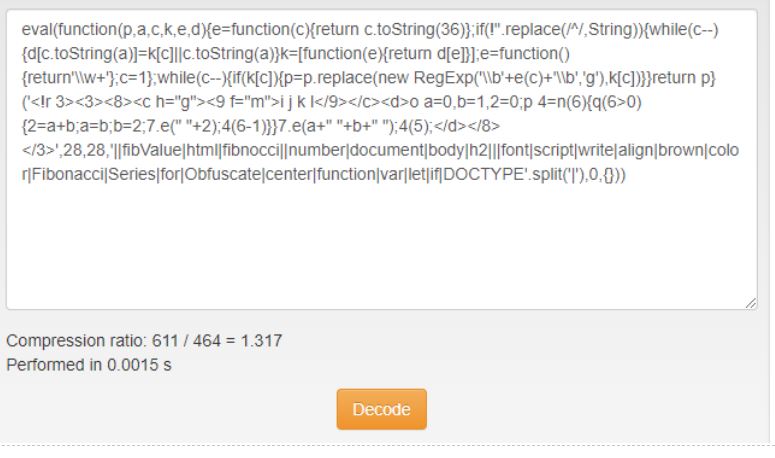 Obfuscator in JavaScript 3 .
