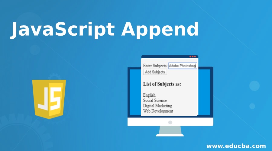 JavaScript Append JavaScript Append