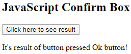 JavaScript Message Box Example 3