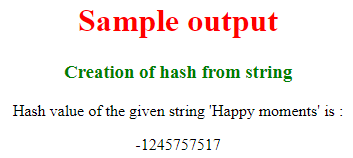 JavaScript hash()-1.1