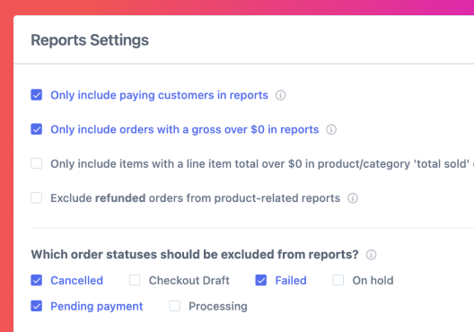 Report & Date Settings