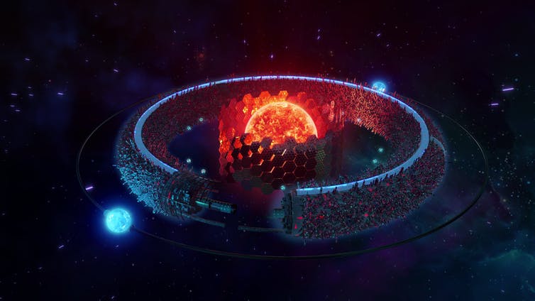 Advanced extraterrestrials could build Dyson spheres.