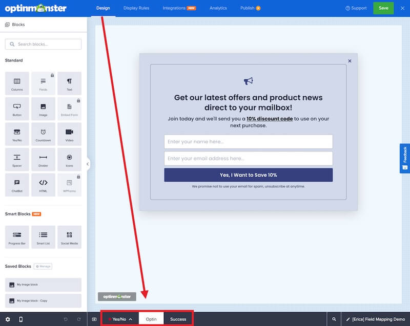 Edit the specific campaign view which contains your Fields block.