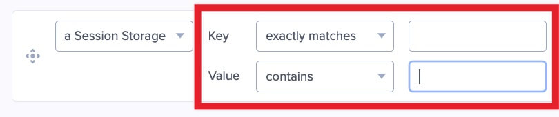 Configure the Session Storage rule.