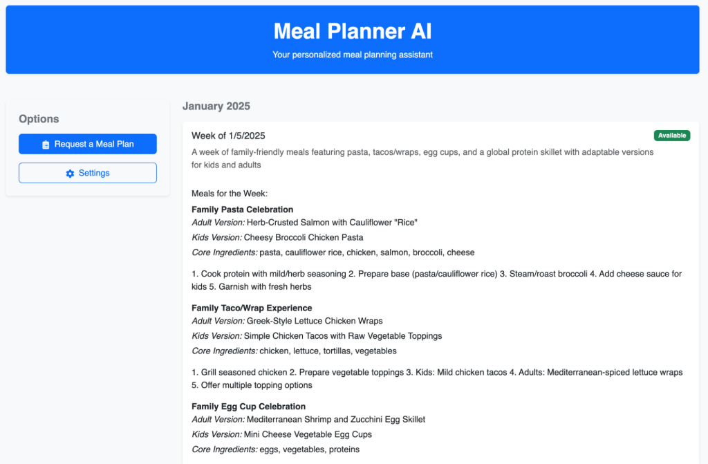 Meal Planner AI